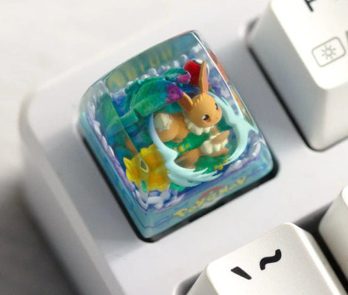 Anime Keycap Pokemon Snorlax Pikachu Gengar Single Handmade Cute Resin Custom Esc for Mechanical Keyboard Enthusiasts Keycaps